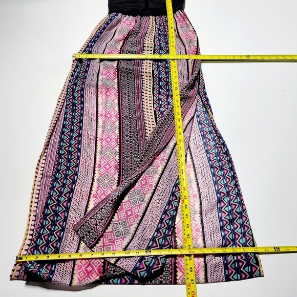 B. Darlin Fairycore Black Bandage Strapless Pink Flowy Maxi Dress (5/6) - Picture 13 of 13